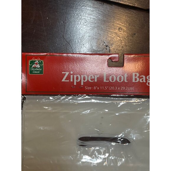 Christmas House Zipper Loot Bags Treat Bags12 Pack 8" X 11.5" Christmas Tree NEW - Picture 3 of 5